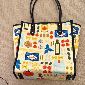 Pasta Patterned Tote Bag